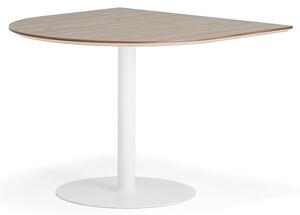 AJ Produkty Stůl METRIC, půloblouk, 1000x1000x720 mm, bílá/ořech