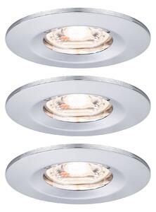 Paulmann 94303 Nova Mini, chromové bodovky, 3x4W LED 2700K, prům. 6,5cm, IP44