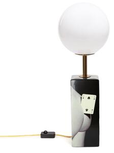 Stolní lampa SELETTI, Toiletpaper, stmívatelné, Černá, Obývací pokoj, Keramika, Design