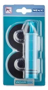 Sada 2 černých samodržicích nástěnných adaptérů a pumpičky Wenko Vacuum-Loc Classic Plus