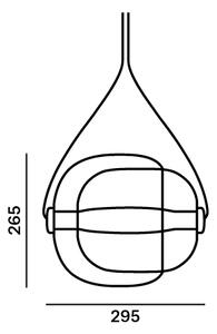 Brokis PC00937_012 Capsula, závěsné svítidlo s čirým vnějším a žlutým sklem uvnitř, 15W LED 2700K, šířka 29,5cm