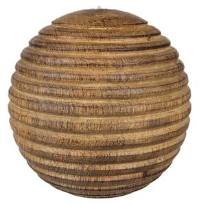 Dřevěná rýhovaná závěsná koule – 12x12 cm