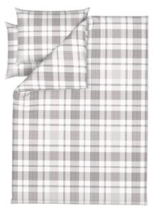 Livarno® Ložní povlečení z jemného flanelu, 200 x 220 cm, 70 x 90 cm (kostka/šedá) (100413086003)