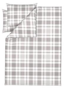 Livarno® Ložní povlečení z jemného flanelu, 200 x 220 cm, 70 x 90 cm (kostka/šedá) (100413086003)