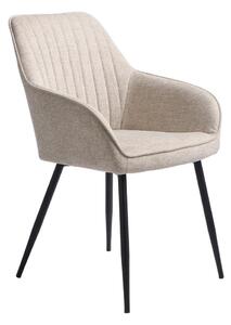 Béžové čalouněné jídelní křeslo s područkami Nolan – Unique Furniture