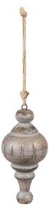 Dekorace Přívěsek šedý 7x14 cm – 7x15 cm