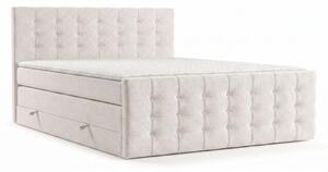 Krémová boxspring postel s úložným prostorem 200x200 cm Blend – Maison de Rêve