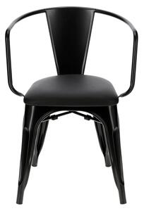 Paris Arms Měkká židle černá PU černá