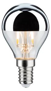Paulmann 28663 LED žárovka se stříbrným vrchlíkem, 2,6W LED 2700K E14, výška 8cm