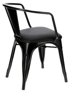 Paris Arms Měkká židle černá PU černá