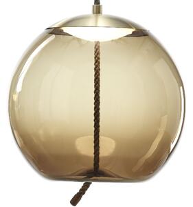 Brokis PC01016_006 Knot Sfera, závěsné svítidlo, hnědé kouřové sklo - mosaz, 14W LED 2700K stmívatelné, prům.50cm