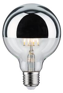 Paulmann 28673 LED žárovka se stříbrným vrchlíkem G95, 6,5W LED 2700K E27 stmívatelná, průměr 9,5cm