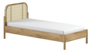 Jednolůžková postel z dubového dřeva s roštem 90x200 cm v přírodní barvě Olive Rotan – Vipack