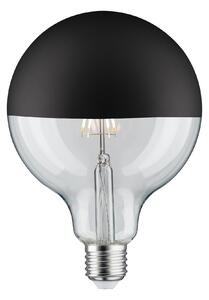Paulmann 28679 LED žárovka s matně černým vrchlíkem G125, 6,5W LED 2700K E27 stmívatelná, výška 17,4cm