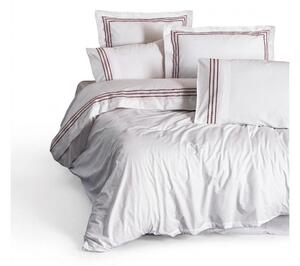 Bílé povlečení na jednolůžko z bavlny Renforcé 140x200 cm Red Heritage Lines – Mila Home Luxury