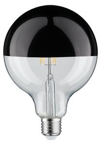 Paulmann 28680 LED žárovka s lesklým černým vrchlíkem G125, 6,5W LED 2700K E27 stmívatelná, průměr 12,5cm