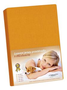 Jersey s elastanem - 100x200 cm oranžová