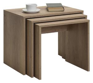 Odkládací stolek SHP Light Walnut, 3 ks