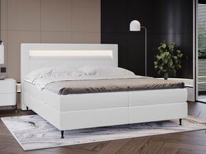 Kontinentální postel s osvětlením Eurybia, Rozměr postele: 140 x 200 cm, Potah: Ekokůže Soft 011 (černá) Mirjan24 5903211294396