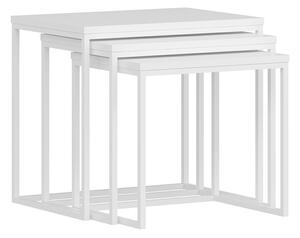 Odkládací stolek Evia White, 3 ks
