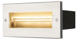 SLV 233660 Brick, venkovní vestavné svítidlo do stěny, LED 11W 3000K, nerez, šířka 26cm, IP65
