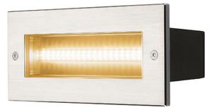 SLV 233650 Brick, venkovní vestavné svítidlo do stěny, LED 11W 3000K, nerez, šířka 26cm, IP65
