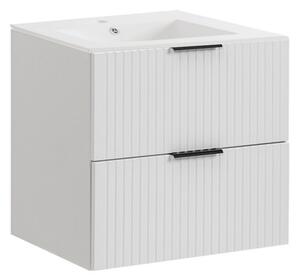 COMAD Závěsná skříňka pod umyvadlo - ADEL 82-60 white, šířka 60 cm, matná bílá/matná šedá