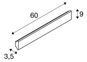 SLV 1004740 Direto 60, nástěnné černé svítidlo LED 14W 2700/3000K, délka 60cm