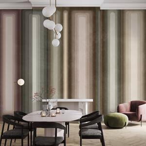 Fototapety Texturované abstraktní svislé obdélníky se zaoblenými rohy v tlumených odstínech hnědé, béžové a, Fototapety geometrie, w09905 : uwalls.cz