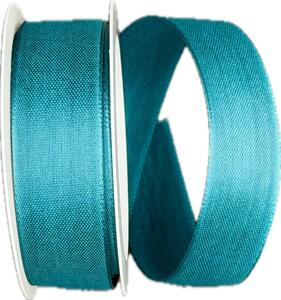Bavlněná stuha CHANCE – Deep Turquoise tmavě tyrkysová 25mm x 3m (6,-Kč/m)