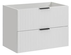 Závěsná skříňka pod umyvadlo - ADEL 82-80 white, šířka 80 cm, matná bílá/šedá