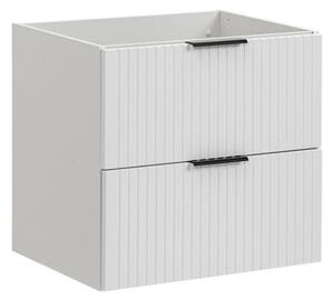 Závěsná skříňka pod umyvadlo - ADEL 82-60 white, šířka 60 cm, matná bílá/šedá