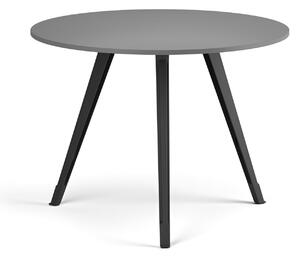 Konferenční stůl PRIMO ZEN, průměr 100 cm, černá podnož, grafit