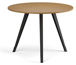 Konferenční stůl PRIMO ZEN, průměr 100 cm, černá podnož, buk