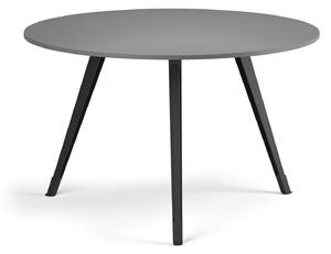 Konferenční stůl PRIMO ZEN, průměr 120 cm, černá podnož, grafit