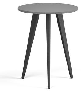Konferenční stůl PRIMO VIBE, průměr 60 cm, černá podnož, grafit