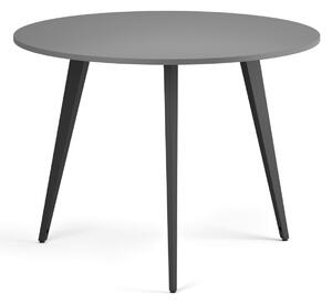 Konferenční stůl PRIMO VIBE, průměr 100 cm, černá podnož, grafit