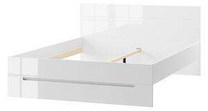 Manželská postel 180 cm Sallosa 35 (bílá + lesk bílý). 1068236