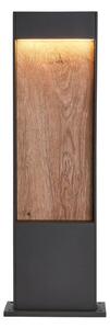 SLV 1002957 Flatt pole 65 venkovní sloupek LED 9,7W 3000K, antracit/imitace dřeva, výška 65cm, IP65