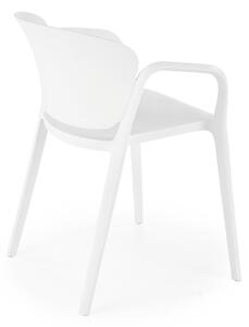 Bílá plastová židle K491