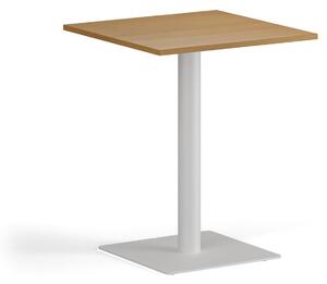 Konferenční stolek ENZO, 60x60 cm, bílá podnož, buk