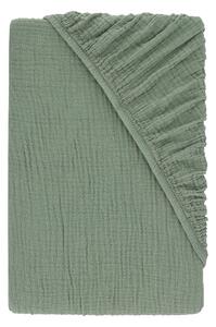 Livarno® Mušelínové napínací prostěradlo, 140-160 x 200 cm (zelená) (100409305004)