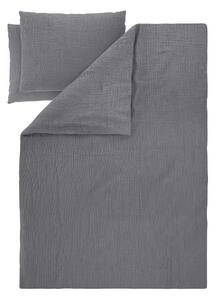 Livarno® Mušelínové ložní povlečení, 200 x 220 cm, 70 x 90 cm (tmavě šedá) (100409037004)