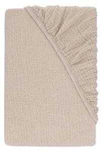 Livarno® Mušelínové napínací prostěradlo, 140-160 x 200 cm (béžová) (100409305002)