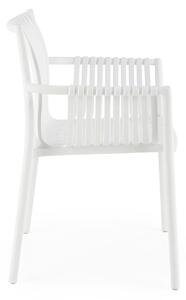Bílá plastová židle K492