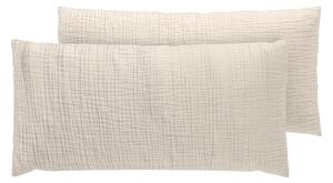 Livarno® Mušelínový potah na polštář pro spánek na boku, 40 x 80 cm, 2 kusy (béžová) (100408827002)