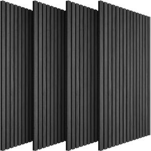 Tectake Nástěnné panely Sonic Wall II v dřevěném vzhledu - černý dub