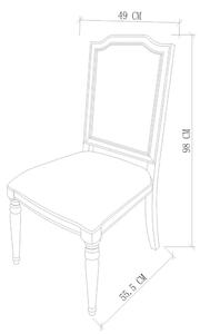 Čalouněná židle Damir bílá/šedá