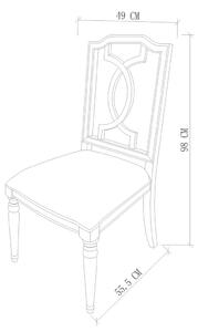 Židle Damir bílá/šedá