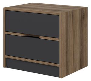 Noční stolek Elina Walnut Anthracite